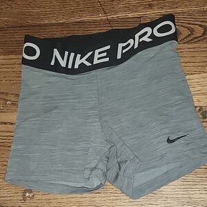 Nike Women's Gray Pro Athletic Shorts